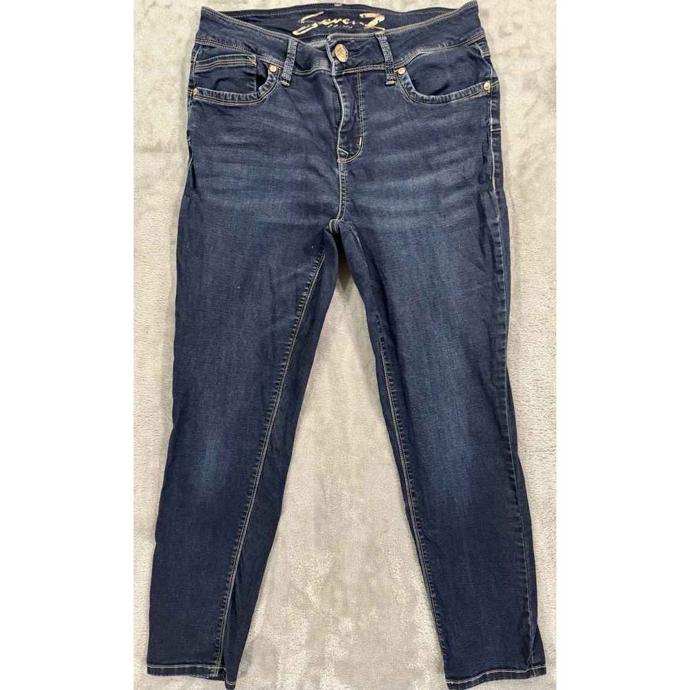 Seven7 Jeans Womens 6 Blue Booty Shaper Legging Cropped Ankle Skinny Stretch